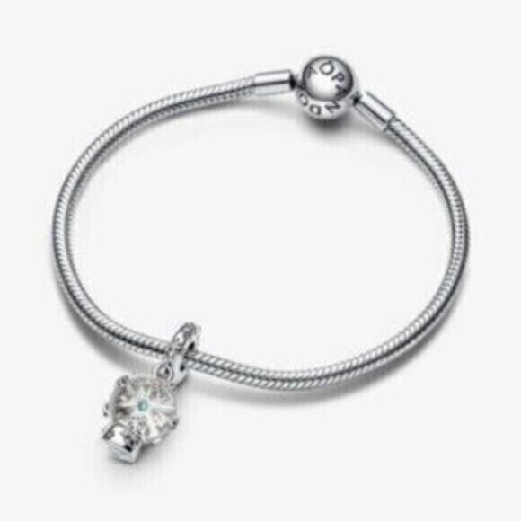 PANDORA Snowflake Snow Globe Dangle Charm - Picture 3 of 3
